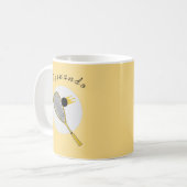 スカッシュプレーヤーコーチRacketball名前をカスタムするスポーツ コーヒーマグカップ (正面左)