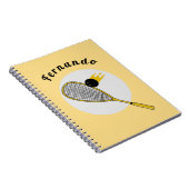 スカッシュプレーヤーコーチRacketball名前をカスタムするスポーツ ノートブック (右側)