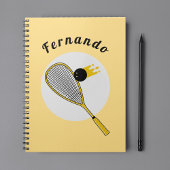 スカッシュプレーヤーコーチRacketball名前をカスタムするスポーツ ノートブック