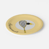 スカッシュプレーヤーコーチRacketball名前をカスタムするスポーツ ペーパープレート (アングル)