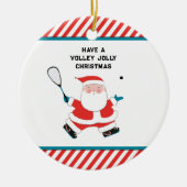 スカッシュプレーヤーホリデーギフト セラミックオーナメント (正面)