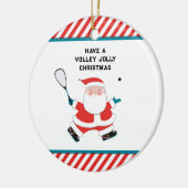 スカッシュプレーヤーホリデーギフト セラミックオーナメント (左)