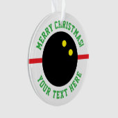 スカッシュボールクリスマスツリーオーナメントギフト オーナメント (正面)