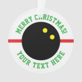 スカッシュボールクリスマスツリーオーナメントギフト オーナメント (正面)