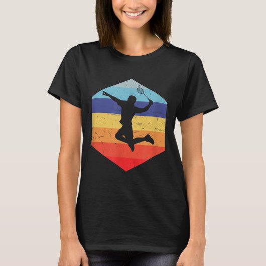スカッシュメンズバドミントンプレーヤー Tシャツ (正面)