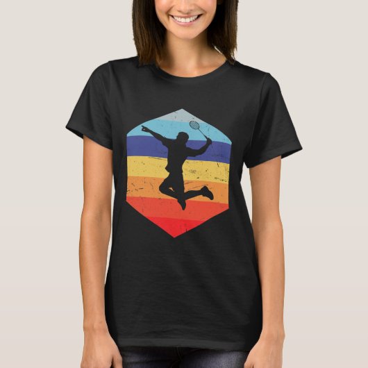 スカッシュメンズバドミントン選手 Tシャツ (正面)