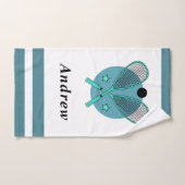 スカッシュラケットボール選手コーチ子供の名前 ハンドタオル (ハンドタオル)