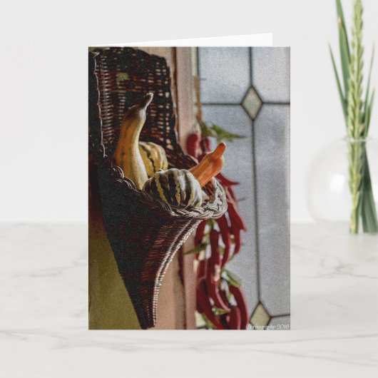 スカッシュ写真グリーティングカードのバスケット カード (正面)