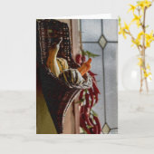 スカッシュ写真グリーティングカードのバスケット カード (黄色い花)