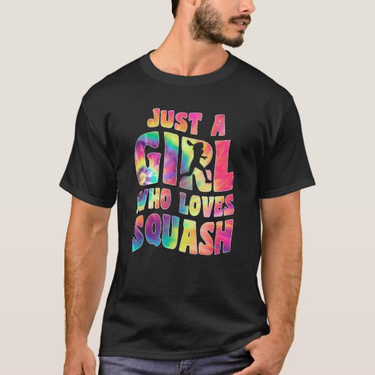 スカッシュ好きの女の子スポーツ Tシャツ (正面)