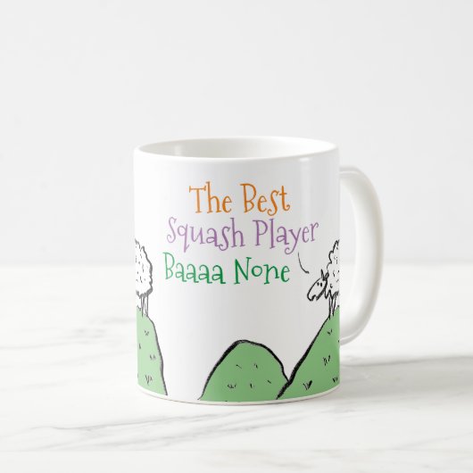 スカッシュ最高のプレーヤーコーヒーマグ コーヒーマグカップ (正面右)