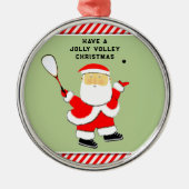 スカッシュ選手の休日のギフト メタルオーナメント (正面)