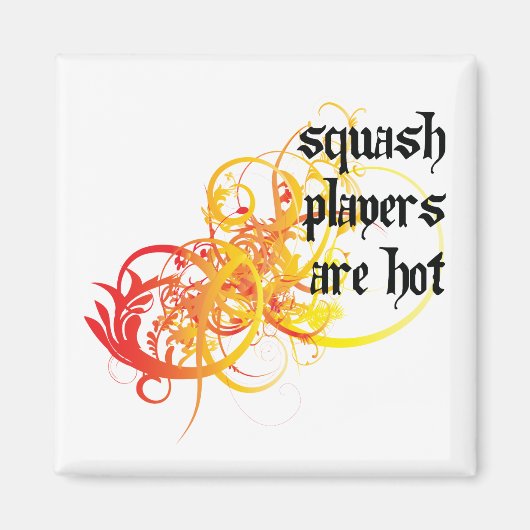 スカッシュ選手は暑い マグネット (正面)