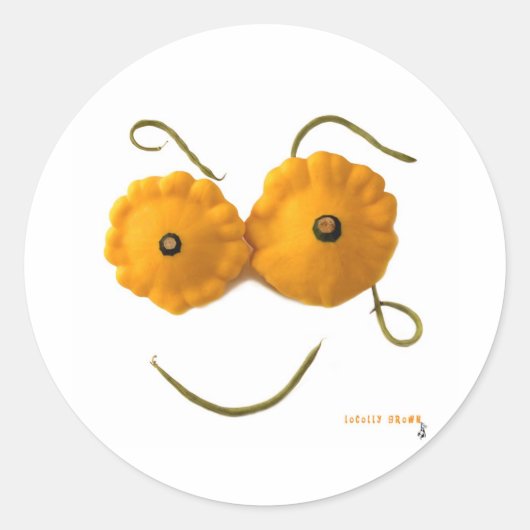 スカッシュ顔 ラウンドシール (正面)