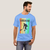 スカッシュ スポーツ デザイン 女の子 男の子 Tシャツ (正面フル)