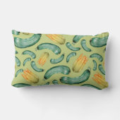 スカッシュ/ズッキーニ模様 ランバークッション (裏面)