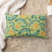 スカッシュ/ズッキーニ模様 ランバークッション (ブランケット)