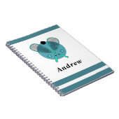 スカッシュ ラケットボール ラケット プレーヤー コーチ キッズ 名前 ノートブック (右側)