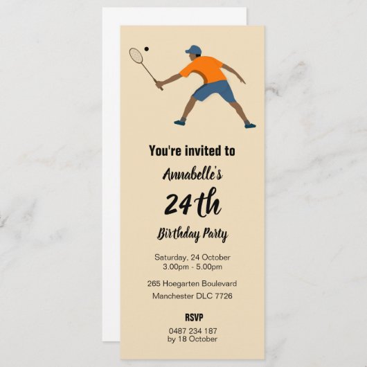 スカッシュ 招待状 (正面/裏面)