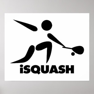 スカッシュiSquashロゴのゲーム ポスター