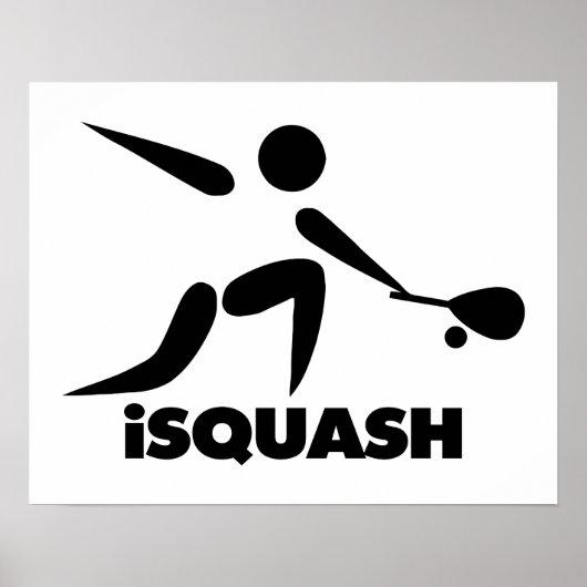 スカッシュiSquashロゴのゲーム ポスター (正面)