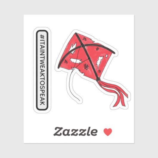 スカッフと引き裂かれた凧 シール (シート)