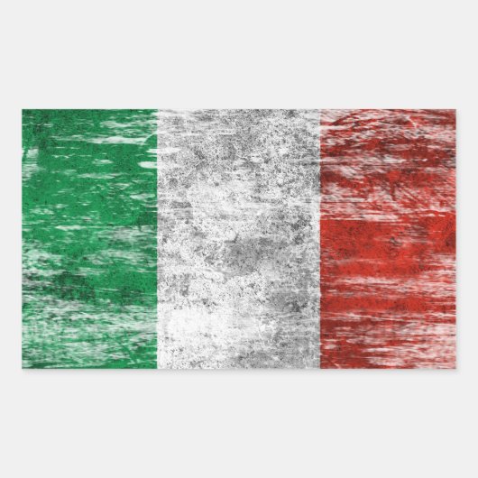 スカッフと擦り切れたフライタリアング 長方形シール (正面)