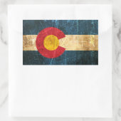 スカッフ擦り切れたド州旗 長方形シール (バッグ)