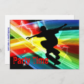 スカテボーダーインクリスクロス稲妻パーティー 招待状 (正面/裏面)