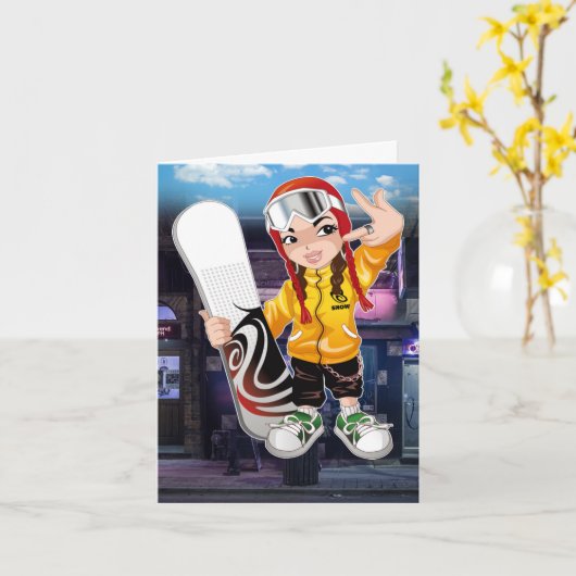 スカテボーダー折り畳みグリーティングカード カード (黄色い花)