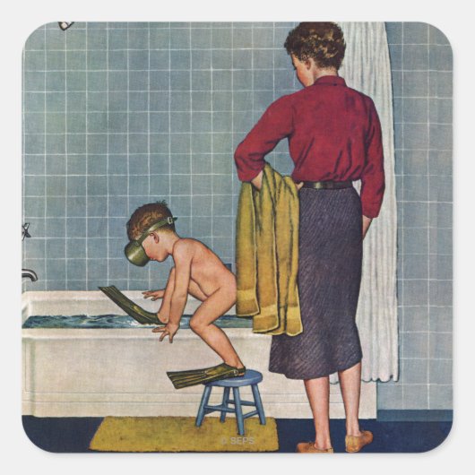 スカバを浴槽に入れる スクエアシール (正面)