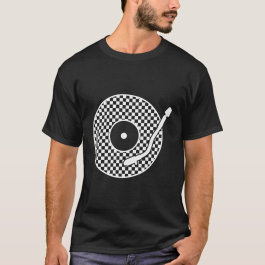 スカビニールレコードジャズミュージック Tシャツ (正面)