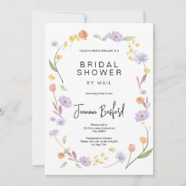 スカビョサワイルドフラワーブライダルシャワーバイメール 招待状