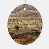 スカヘベニンゲンの海の眺め by ヴィンセント・ヴァン・ゴッホ セラミックオーナメント (左)