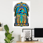 スカベスク – アールデコアールヌーボー幾何学模様 ポスター (ホームオフィス)