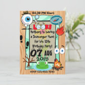 スカベンジャー狩りをテーマにしたキッズパーティー 招待状 (スタンド正面)