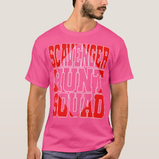 スカベンジャー狩りスクワッドおもしろいマッチングチームレッド Tシャツ