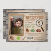 スカベンジャー狩りフォト子供の誕生日パーティー招待状 招待状 (正面/裏面)