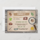 スカベンジャー狩り子供の誕生日パーティーガーデン招待状 招待状 (正面)