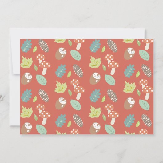 スカベンジャー狩り自然トレイルレッドフォト誕生日 招待状 (裏面)