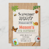 スカベンジャー狩り誕生日パーティーの招待 招待状 (正面/裏面)