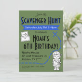 スカベンジャー狩り誕生日パーティー招待ブルー 招待状 (スタンド正面)