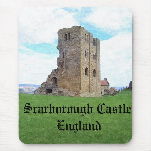 スカボロの城のイギリスのマウスマット マウスパッド (正面)