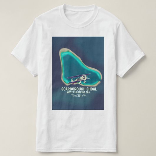 スカボローショールウエストフィリピン海の地図 Tシャツ (デザイン正面)
