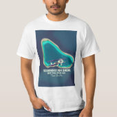 スカボローショールウエストフィリピン海の地図 Tシャツ (正面)