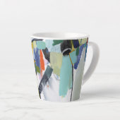 スカボローフェア – 抽象芸術 カフェラテマグ (右アングル)