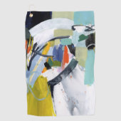 スカボローフェア – 抽象芸術 ゴルフタオル (正面)