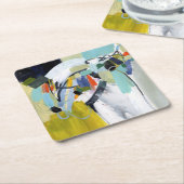 スカボローフェア – 抽象芸術 スクエアペーパーコースター (アングル)