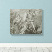 スカマンダー川とのアキレウスの戦い キャンバスプリント (インサイチュ (ウッドフロア))