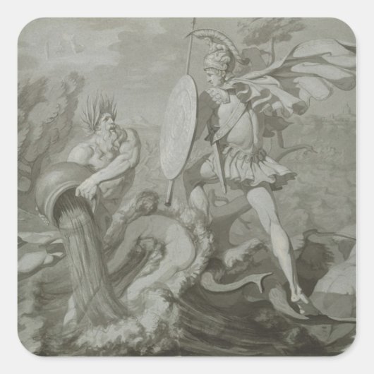 スカマンダー川とのアキレウスの戦い スクエアシール (正面)